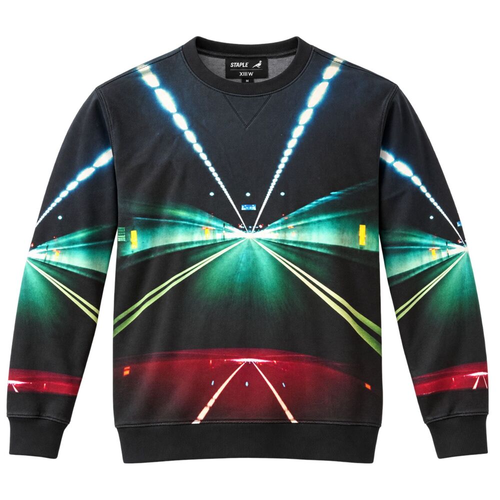 Staple Pigeon x XIIIW Tunnel Vision Graphic Crewneck Sweatshirt
